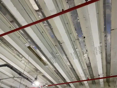 Cassette on ceiling of pickle plant