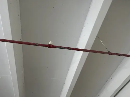 coating failure on sprinkler pipe